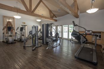 Fitness center and equipment side view