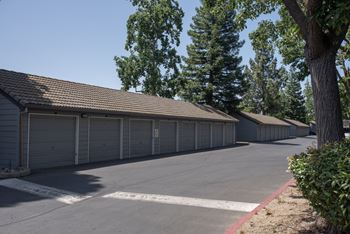 Garages and parking lot