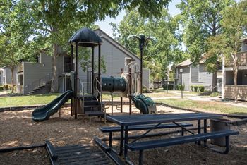 Playground and picnic table