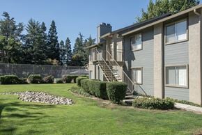 Sacramento apartment for rent - building exterior green space at Delta Pointe Apartments, California, 95833