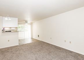 Beaverton apartment for rent - Elmonica Court vacant 2x1 dining room and sliding glass door, Beaverton, OR , 97006