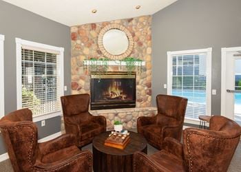 Clubhouse fireplace lounge