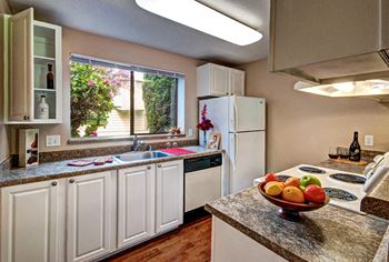 Upgraded kitchen side view