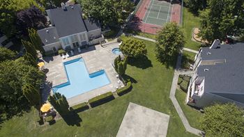 Exterior amenities aerial shot