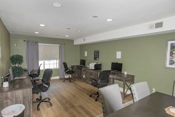 Business center media lounge with guest wi-fi