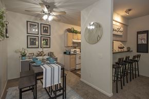 Rocklin apartment for rent - Sunset Summit model kitchen and dining room view