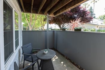 Model patio and furniture