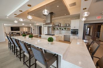 Community room with demonstration kitchen