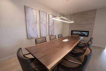 Community room with demonstration kitchen