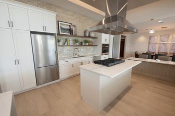 Community room with demonstration kitchen