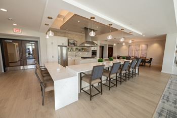 Community room with demonstration kitchen