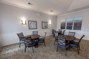 Weston apartment for rent - a dining room with tables and chairs