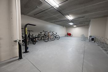 Indoor bike racks & repair station