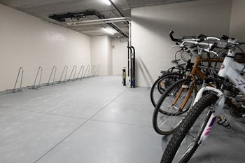 Indoor bike racks & repair station