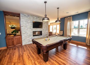 Club room with billiards, darts, bar & lounge