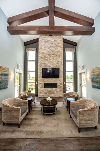 Clubhouse with billiards, poker & fireplace lounge