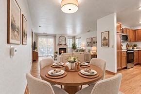 West Allis townhouse for rent - A dining room with a table set for a meal.