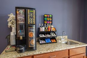 Middleton apartment for rent - a kitchen counter with a refrigerator and a sink