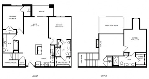 Floor plan for 3 beds, 3 baths, 1809 sqft