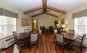 Mequon apartment for rent - Large Community Room With Board Games at Highlands at Riverwalk Apartments 55+, Mequon, WI,53092