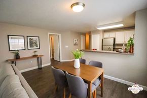 Portland apartment for rent - A dining room with a table and chairs.