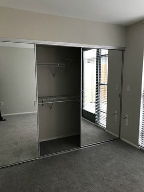 San Diego townhouse for rent - Master closet of Allure floorplan second bedroom facing courtyard
