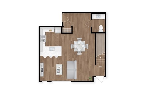 Floor plan for 2 beds, 2.5 baths, 1571 sqft