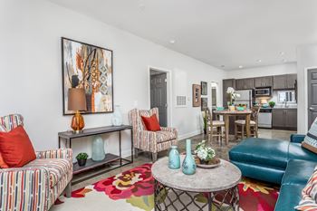 Polished concrete floors in select homes