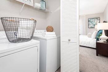 Full-size washer and dryer included