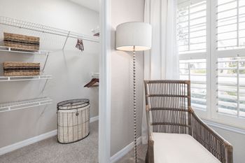 Generous walk-in closets