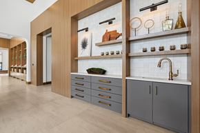 Charlotte apartment for rent - A kitchen with a sink and a counter with a plant on it.