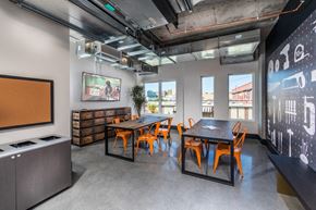 South San Francisco apartment for rent - a dining room with a table and chairs and a tv