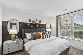 Alexandria apartment for rent - a bedroom with a large bed and a large window