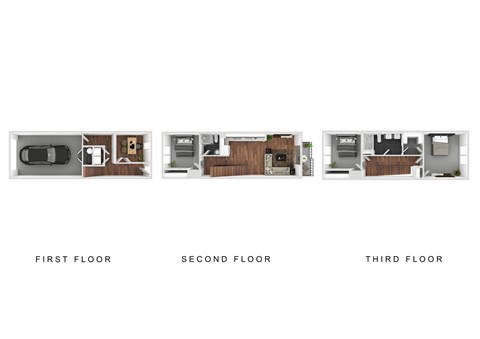 Floor plan for 3 beds, 2 baths, 1501 sqft