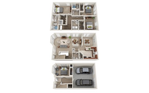 Floor plan for 4 beds, 2.5 baths, 2182 sqft