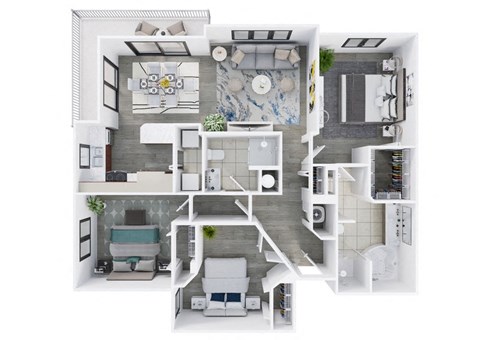 Floor plan for 3 beds, 2 baths, 1426 sqft