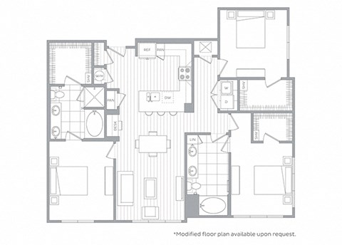 Floor plan for 3 beds, 2 baths, 1472 sqft