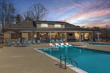Resort style swimming pool with lap lane and sun deck