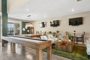 Clubhouse lounge with billiards table