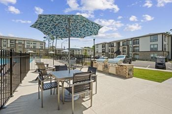 Outdoor grilling and picnic area