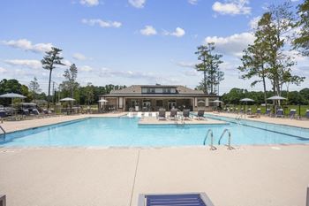 Sparkling pool with sundeck