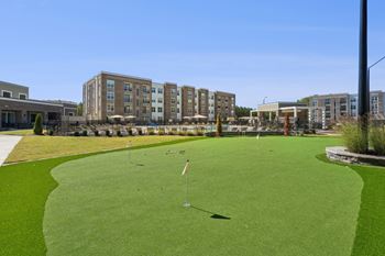 Outdoor gaming areas with bocce ball, cornhole, putting green, disc golf & pickleball court