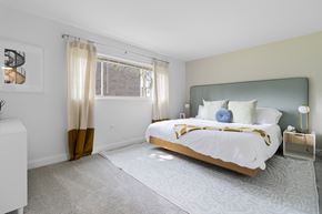 Rockville apartment for rent - a bedroom with a bed and a window