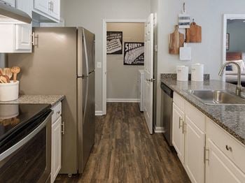 White cabinets with brushed nickel hardware
