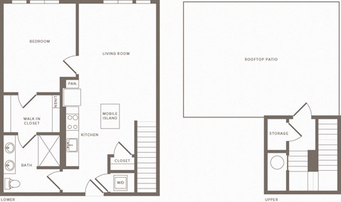 Floor plan for studio, 877 sqft