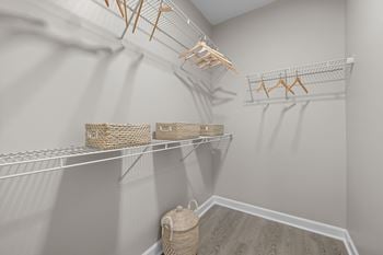 Spacious walk-in closets