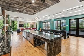 Reston apartment for rent - the kitchen has a large island with granite counter tops