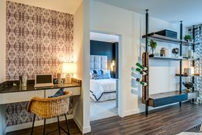 Reston apartment for rent - A living room with a desk