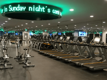 Fitness center with cardio machines and weight equipment