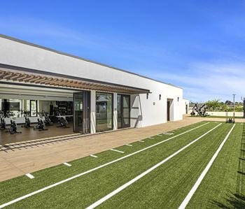 State-of-the-art indoor/outdoor fitness center with 40-yard dash